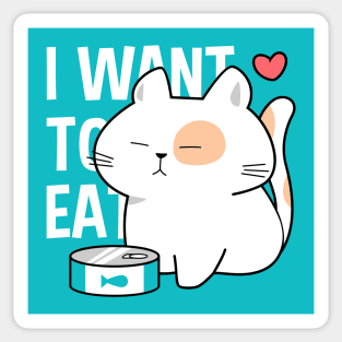 Hungry Kitty Snack Sticker